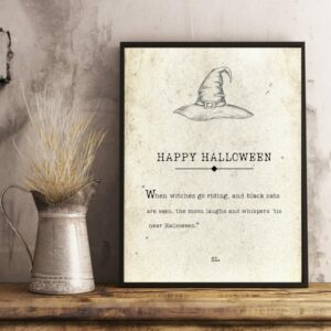 Happy Halloween Canvas Witch Gifts For Her