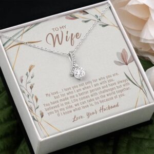 Gift For Wife To My Wife Necklace Wedding Anniversary Birthday Valentines Gifts
