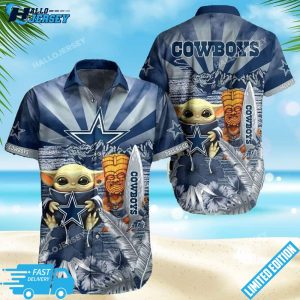 Baby Yoda Star Wars Dallas Cowboys Hawaiian Shirt