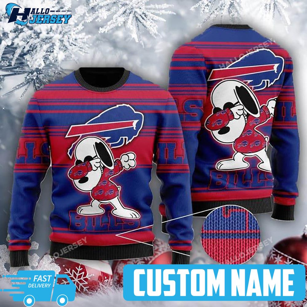 Buffalo Bills Snoopy Dabbing Ugly Sweater
