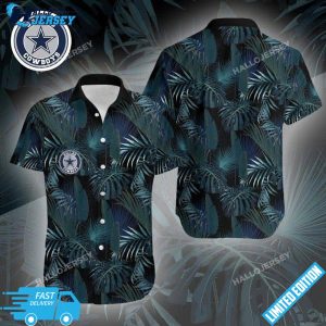 Dallas Cowboys Tropical Leaves Pattern Hawaiian Shirt