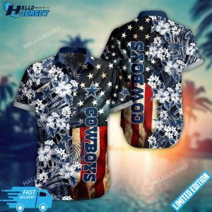 Dallas Cowboys NFL US Flag 4th Of July Independence Day Hawaiian Shirt