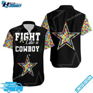 Fight Like A Dallas Cowboys Autism Support Beach Gift Hawaiian Shirt