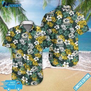 Football Floral Summer Vacation Packers Aloha Shirt Hawaiian Shirts