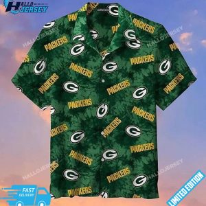 Green Bay Packers Forest Green Graphic Hawaiian Shirt