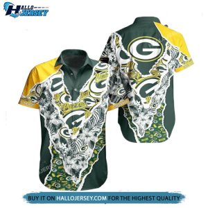 Green Bay Packers Graphic Floral Pattern This Summer Gifts Hawaiian Shirt