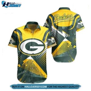 Green Bay Packers Summer Button Down Hawaiian Shirt