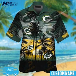 Green Bay Packers Summer Wear Button Down Hawaiian Shirt