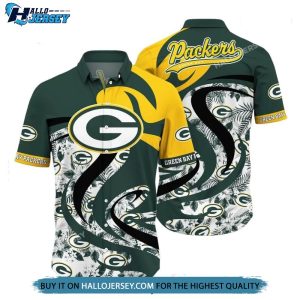 Green Bay Packers Tropical Pattern Graphic This Summer Hawaiian Shirt