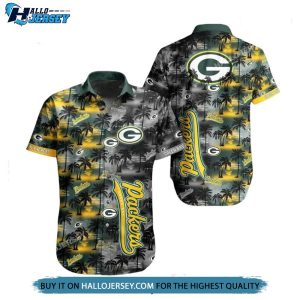 Green Bay Packers Tropical Pattern Summer Hawaiian Shirt