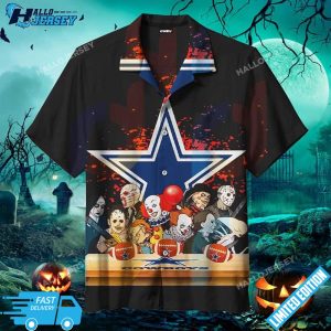 Horror Halloween Characters Dallas Cowboys Hawaiian Shirt