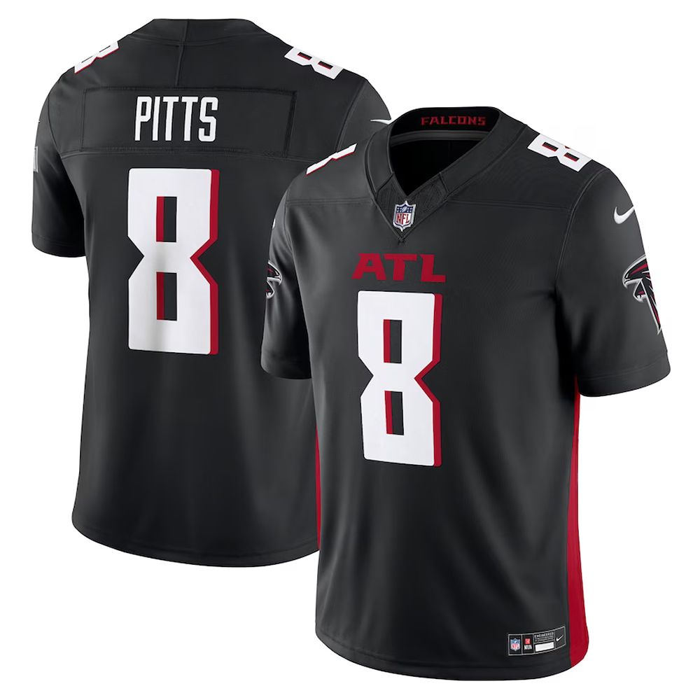Mens Atlanta Falcons Kyle Pitts Jersey Nike Vapor F.U.S.E. Limited Black