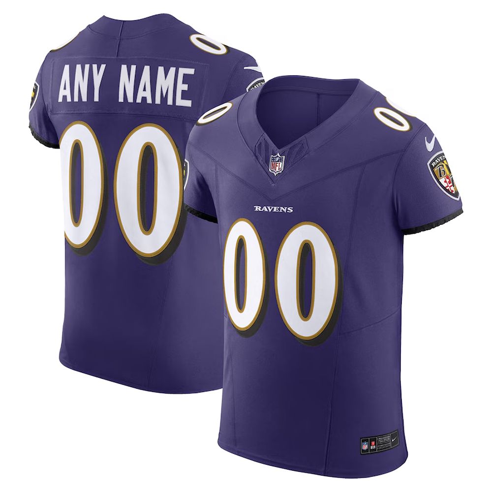 Mens Baltimore Ravens Nike Vapor F.U.S.E. Elite Custom Jersey Purple