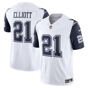 Mens Dallas Cowboys Ezekiel Elliott Nike Vapor F.U.S.E. Limited Jersey White