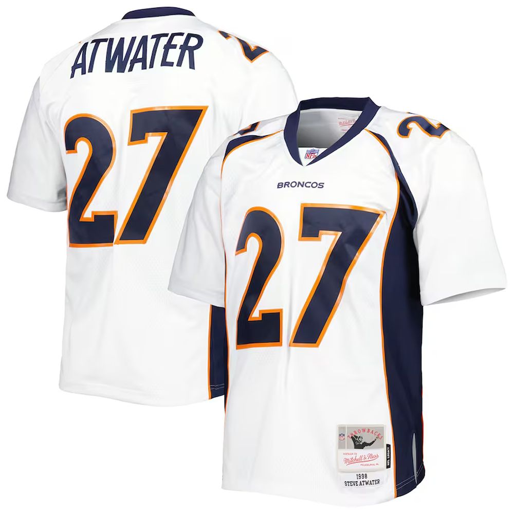 Mens Denver Broncos Steve Atwater Mitchell & Ness Legacy Replica Jersey White