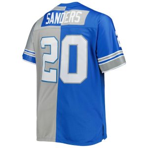 Mens Detroit Lions Barry Sanders Mitchell & Ness Retired Player Jersey BlueSilver