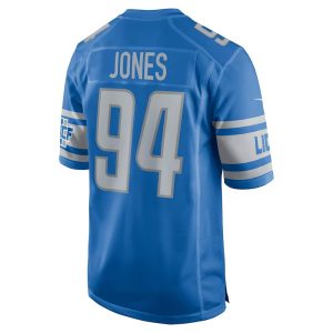 Mens Detroit Lions Benito Jones Home Game Player Jersey Blue