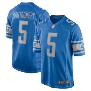 Mens Detroit Lions David Montgomery Nike Blue Game Player Jersey 1
