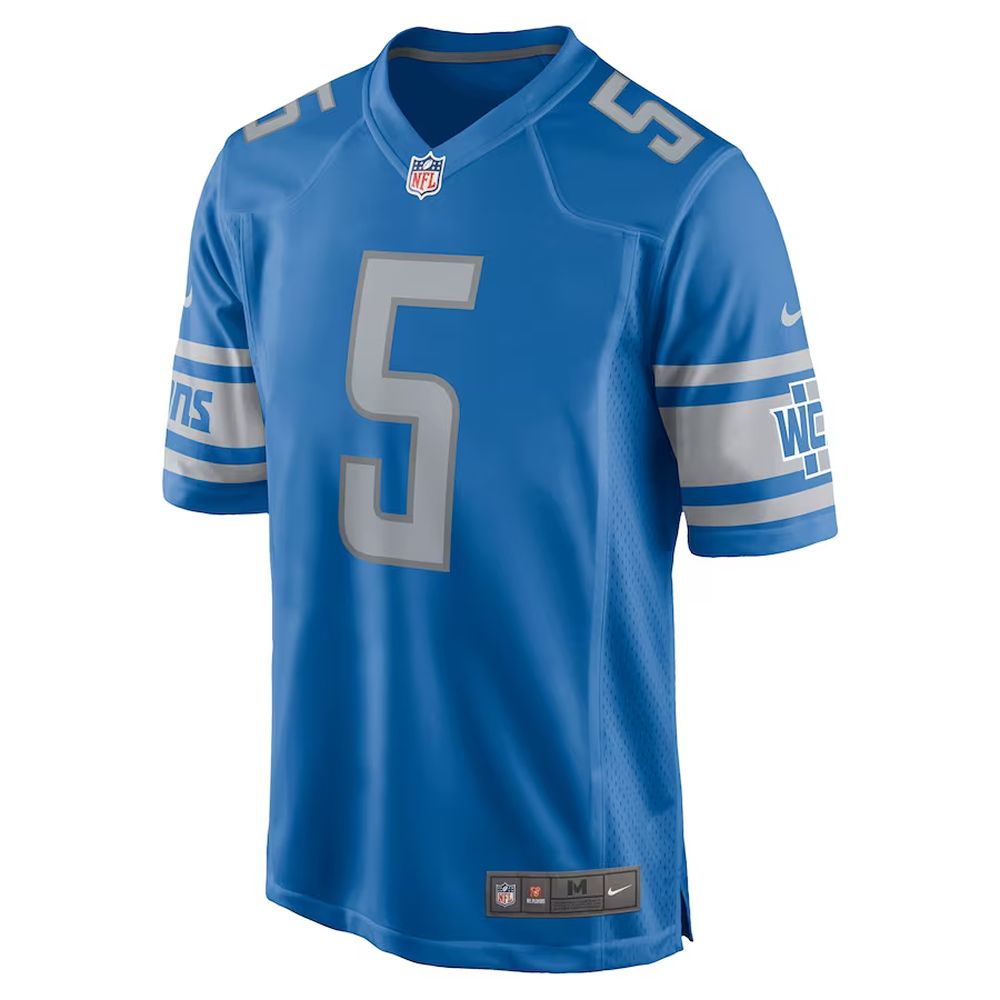 Mens Detroit Lions David Montgomery Game Player Jersey Blue