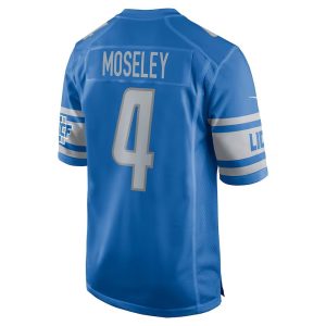 Mens Detroit Lions Emmanuel Moseley Nike Blue Game Jersey 2