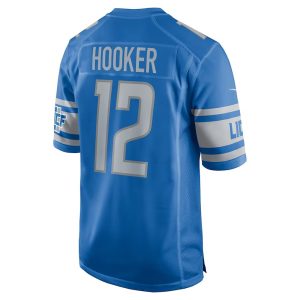 Mens Detroit Lions Hendon Hooker Nike Blue 2023 NFL Draft Pick Game Jersey 2