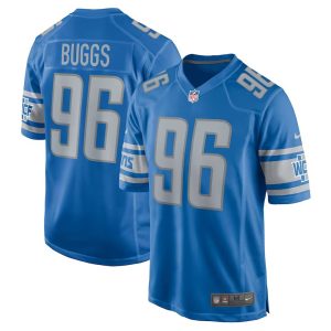 Mens Detroit Lions Isaiah Buggs Nike Blue Home Game Player Jersey 1