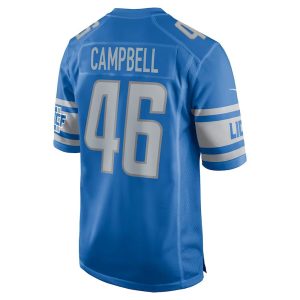 Mens Detroit Lions Jack Campbell Nike Blue 2023 NFL Draft First Round Pick Game Jersey 2