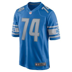 Mens Detroit Lions Kayode Awosika Nike Blue Home Game Player Jersey 3