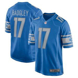 Mens Detroit Lions Michael Badgley Nike Blue Home Game Player Jersey 1