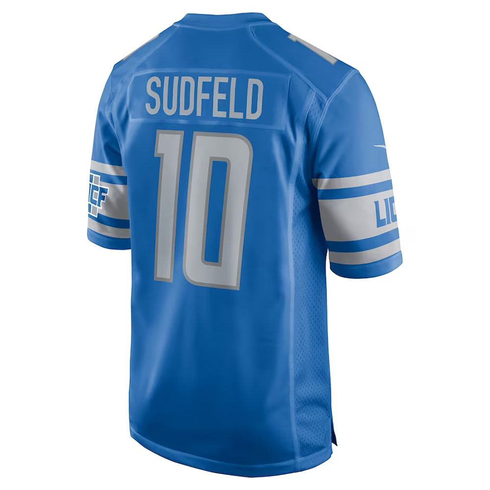 Mens Detroit Lions Nate Sudfeld Home Game Player Jersey Blue