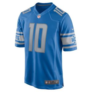 Mens Detroit Lions Nate Sudfeld Nike Blue Home Game Player Jersey 3