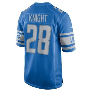 Mens Detroit Lions Zonovan Knight Nike Blue Team Game Jersey 2