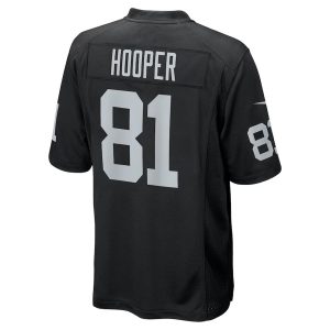 Mens Las Vegas Raiders Austin Hooper Team Game Jersey Black 3