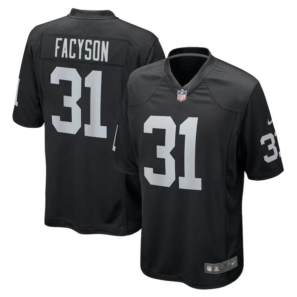 Mens Las Vegas Raiders Brandon Facyson Team Game Jersey Black