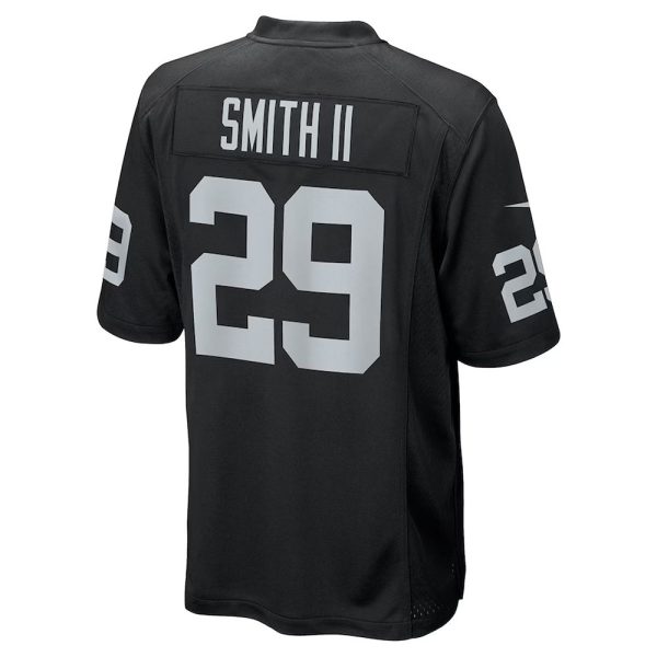 Mens Las Vegas Raiders Christopher Smith II Jersey Team Game Black