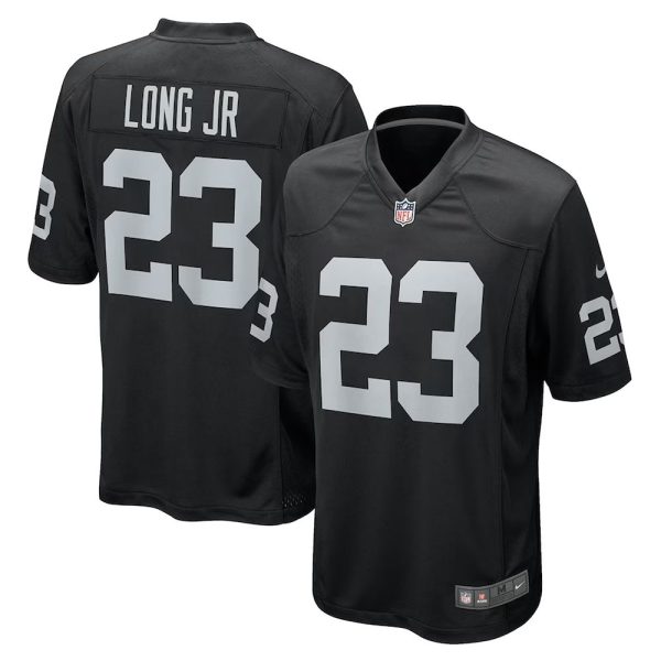 Mens Las Vegas Raiders David Long Jr. Team Game Jersey Black