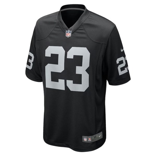 Mens Las Vegas Raiders David Long Jr. Team Game Jersey Black