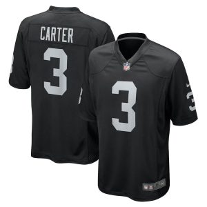 Mens Las Vegas Raiders DeAndre Carter Game Player Jersey Black