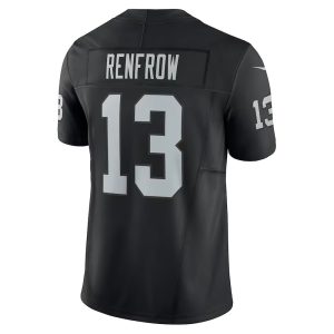 Mens Las Vegas Raiders Hunter Renfrow Nike Vapor FUSE Limited Jersey Black 3