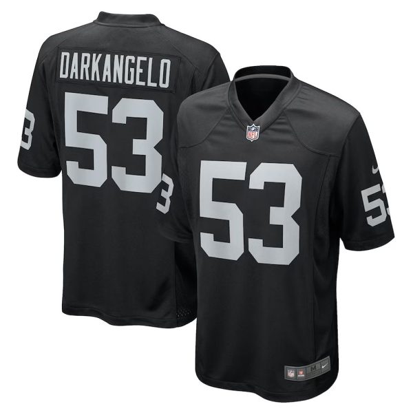 Mens Las Vegas Raiders Isaac Darkangelo Team Game Jersey Black