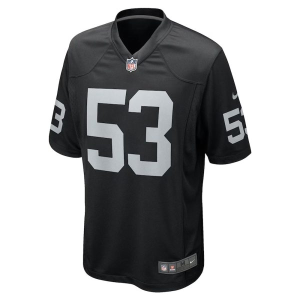 Mens Las Vegas Raiders Isaac Darkangelo Team Game Jersey Black