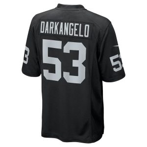 Mens Las Vegas Raiders Isaac Darkangelo Nike Team Game Jersey Black 3