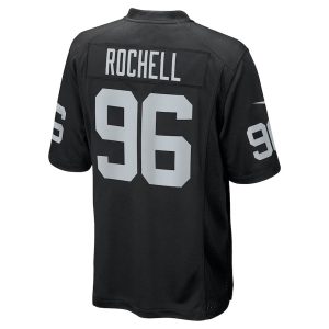 Mens Las Vegas Raiders Isaac Rochell Nike Team Game Jersey Black 3