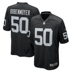 Mens Las Vegas Raiders Jacob Bobenmoyer Game Player Jersey Black