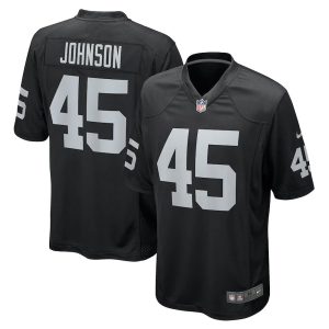 Mens Las Vegas Raiders Jaquan Johnson Game Player Jersey Black