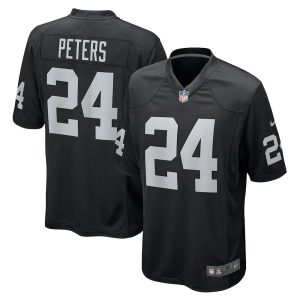 Mens Las Vegas Raiders Marcus Peters Team Game Jersey Black