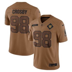 Mens Las Vegas Raiders Maxx Crosby Jerseys 2023 Limited Brown