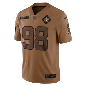 Mens Las Vegas Raiders Maxx Crosby Jerseys 2023 Limited Brown