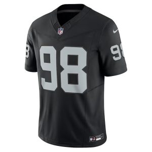 Mens Las Vegas Raiders Maxx Crosby Vapor F.U.S.E. Limited Jersey Black