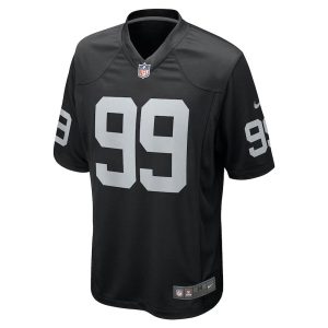 Mens Las Vegas Raiders Nesta Jade Silvera Team Game Jersey Black